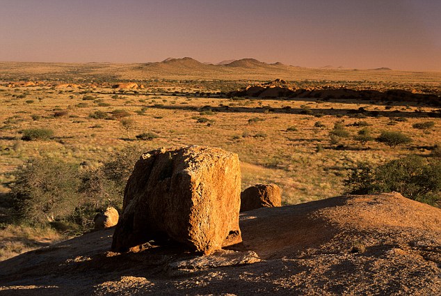 Địa điểm nơi quả cầu bí ẩn rơi xuống ở miền bắc Namibia