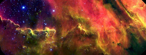Một phần của tinh vân Lagoon do kính thiên văn Gemini Nam chụp