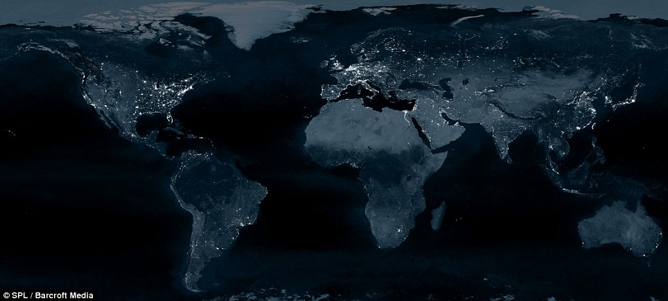 Thế giới về đêm nhìn từ vệ tinh