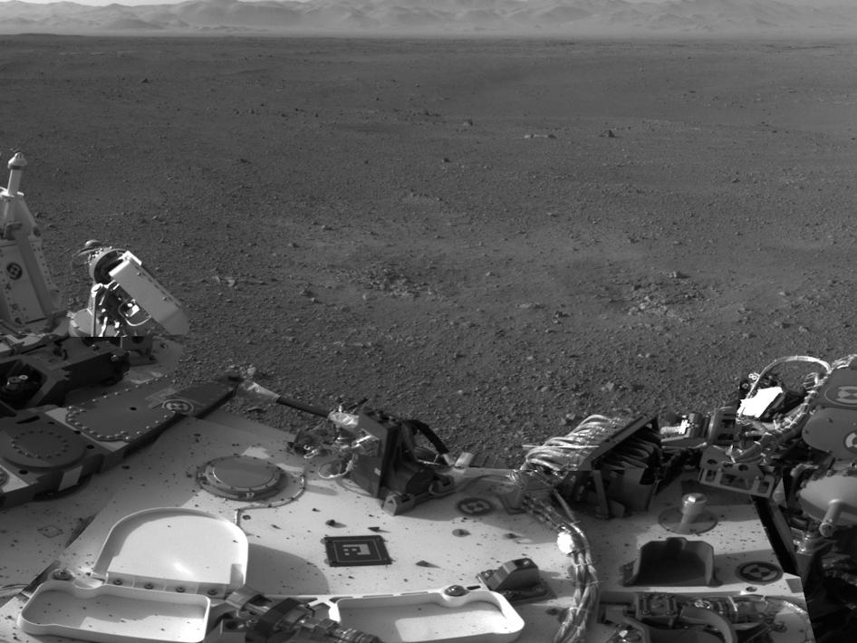 [Ảnh] Vết tích đổ bộ của xe tự hành Curiosity