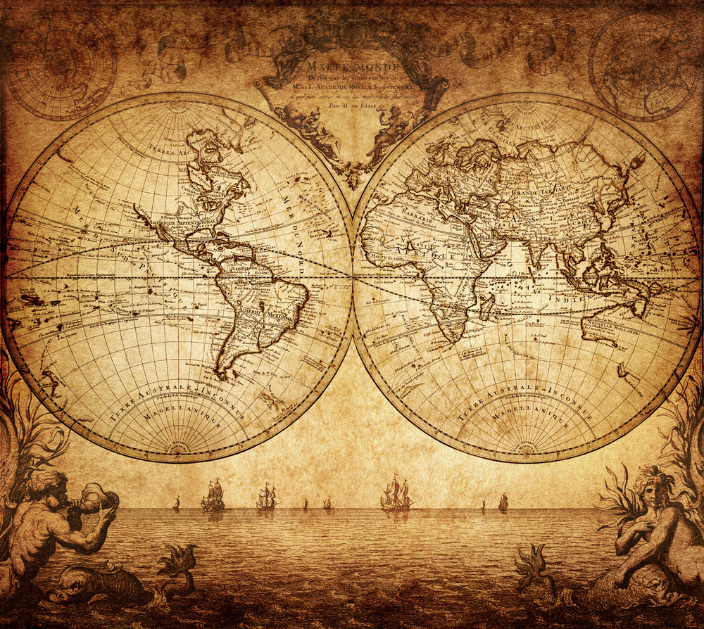 Một bản đồ thế giới năm 1733