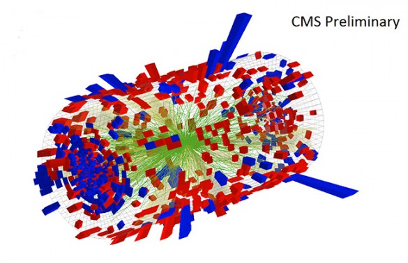 Bên trong LHC, các proton lao vào hạt nhân chì