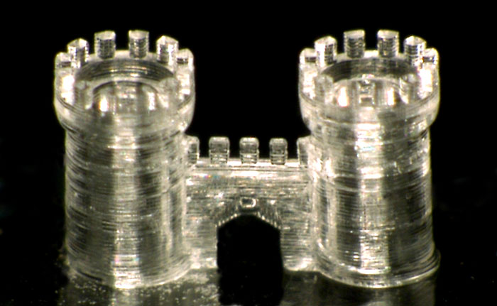 Lâu đài thủy tinh vi mô được làm bằng kĩ thuật in 3D