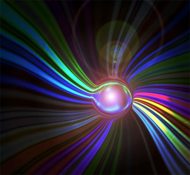 Hình minh họa một ‘siêu-photon’ được tạo ra khi các nhà vật lí biến các photon ánh sáng sang một trạng thái vật chất gọi là ngưng tụ Bose-Einstein