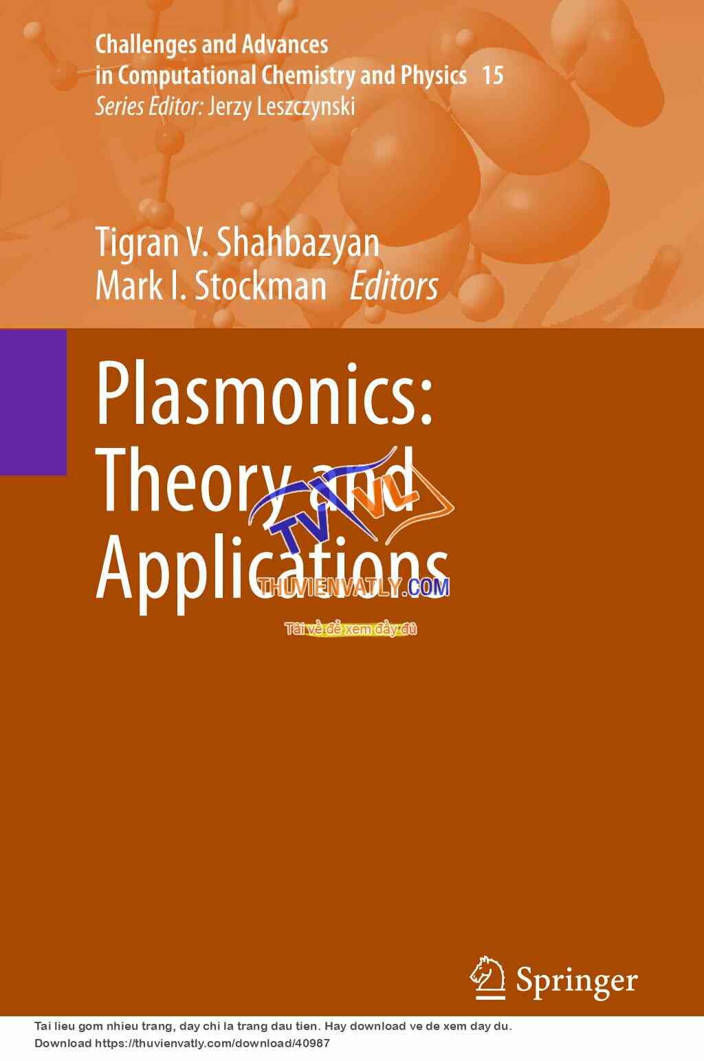 Plasmonics Theory and Applications