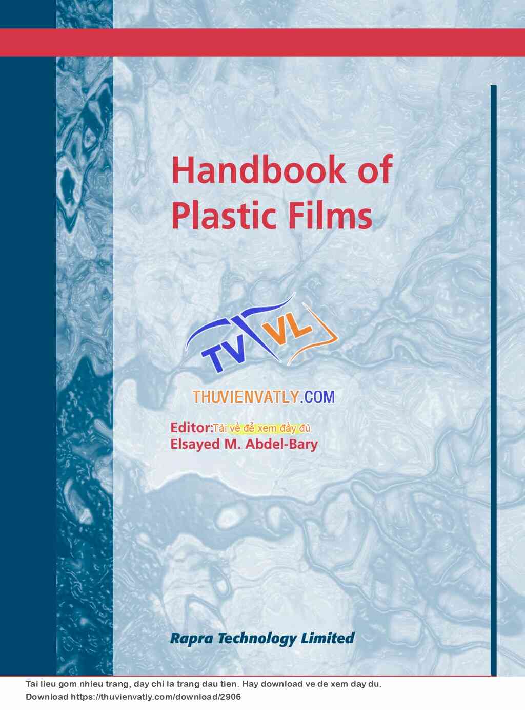 Handbook of Plastic Films (E.M. Abdel-Bary)