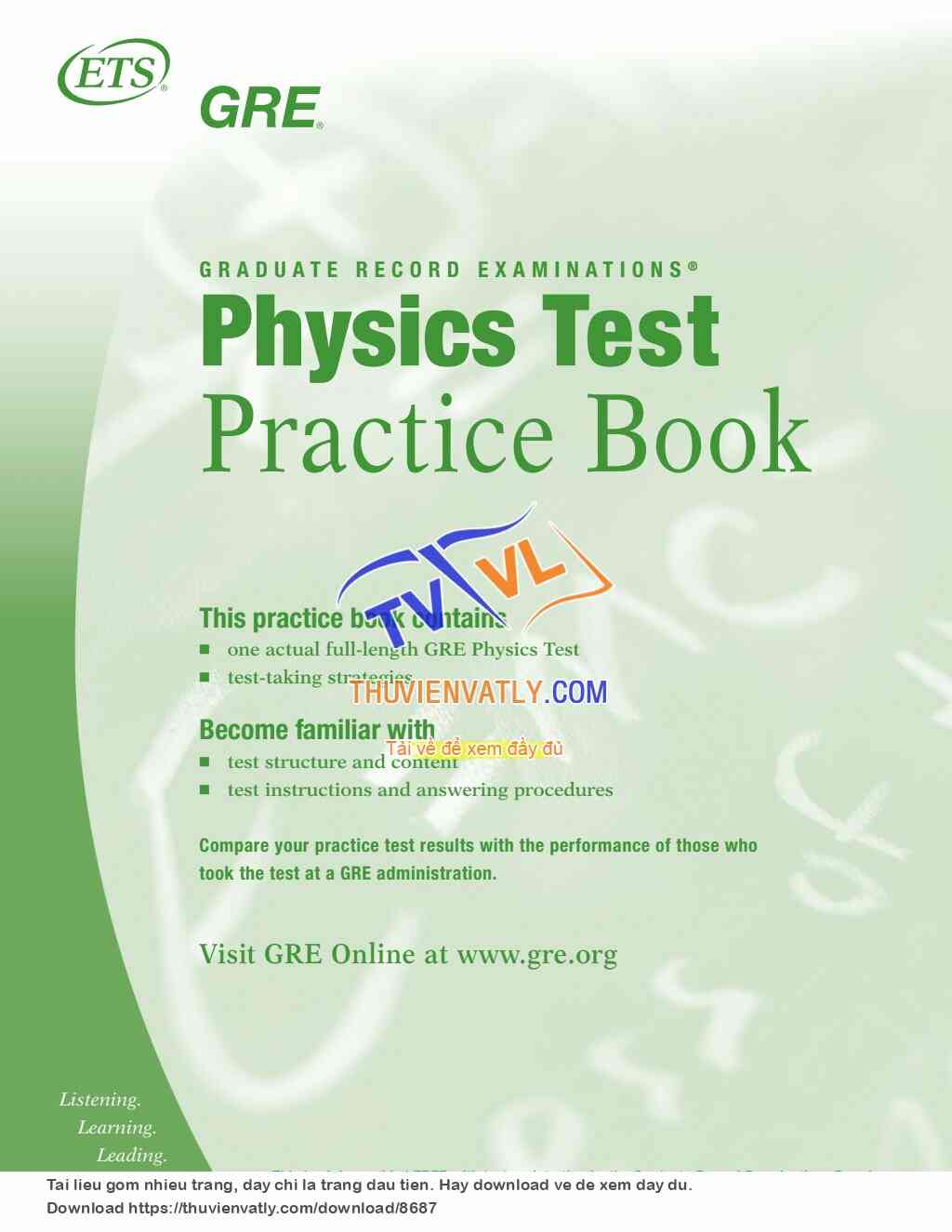 Physics Test Practice Book