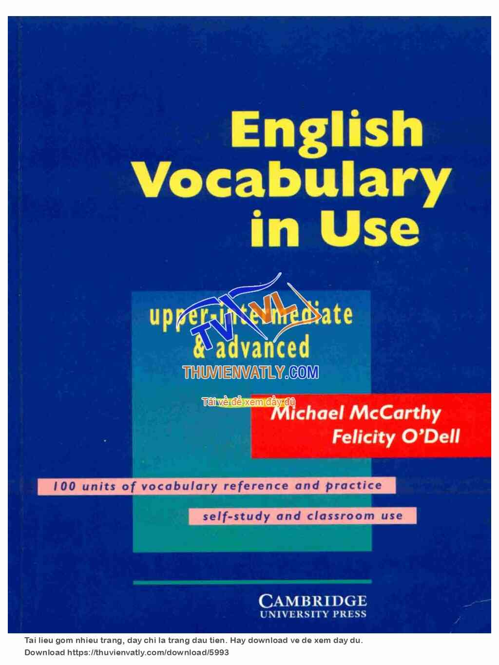 Cambridge English Vocabulary in Use - Upper Intermediate
