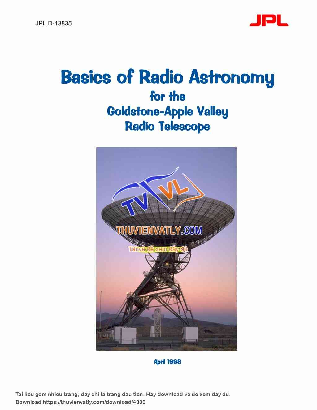 Basics of Radio Astronomy