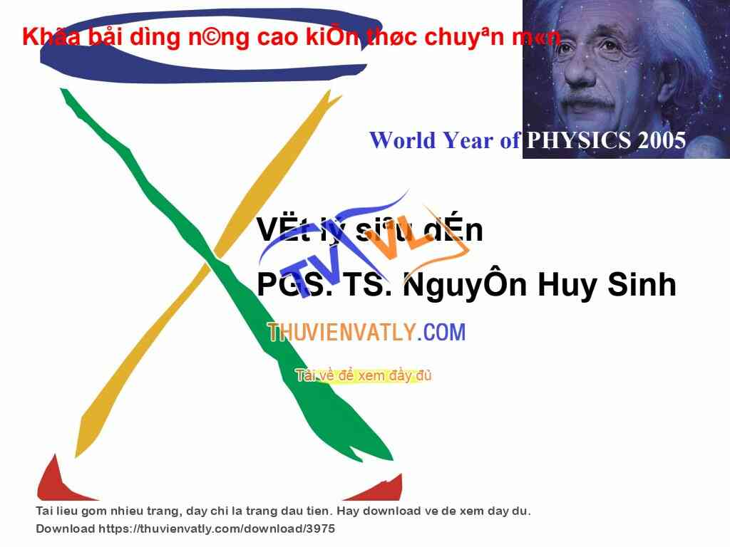 Vật lí siêu dẫn (PGS. TS. Nguyễn Huy Sinh)