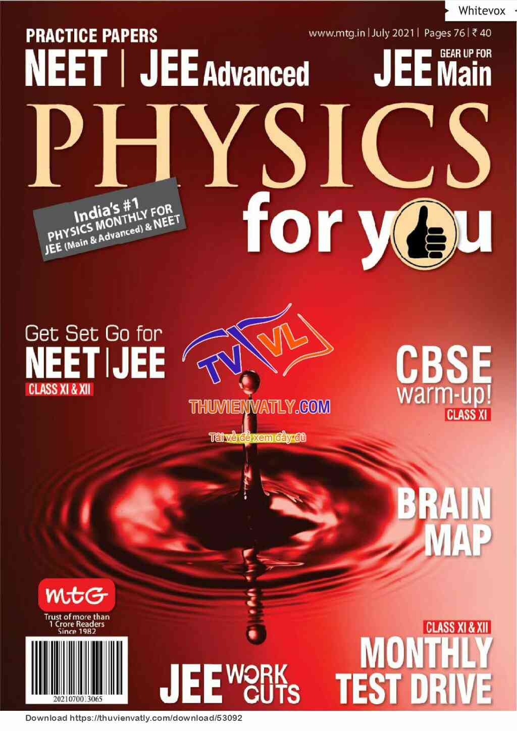 Tạp chí Physics For You tháng 7/2021
