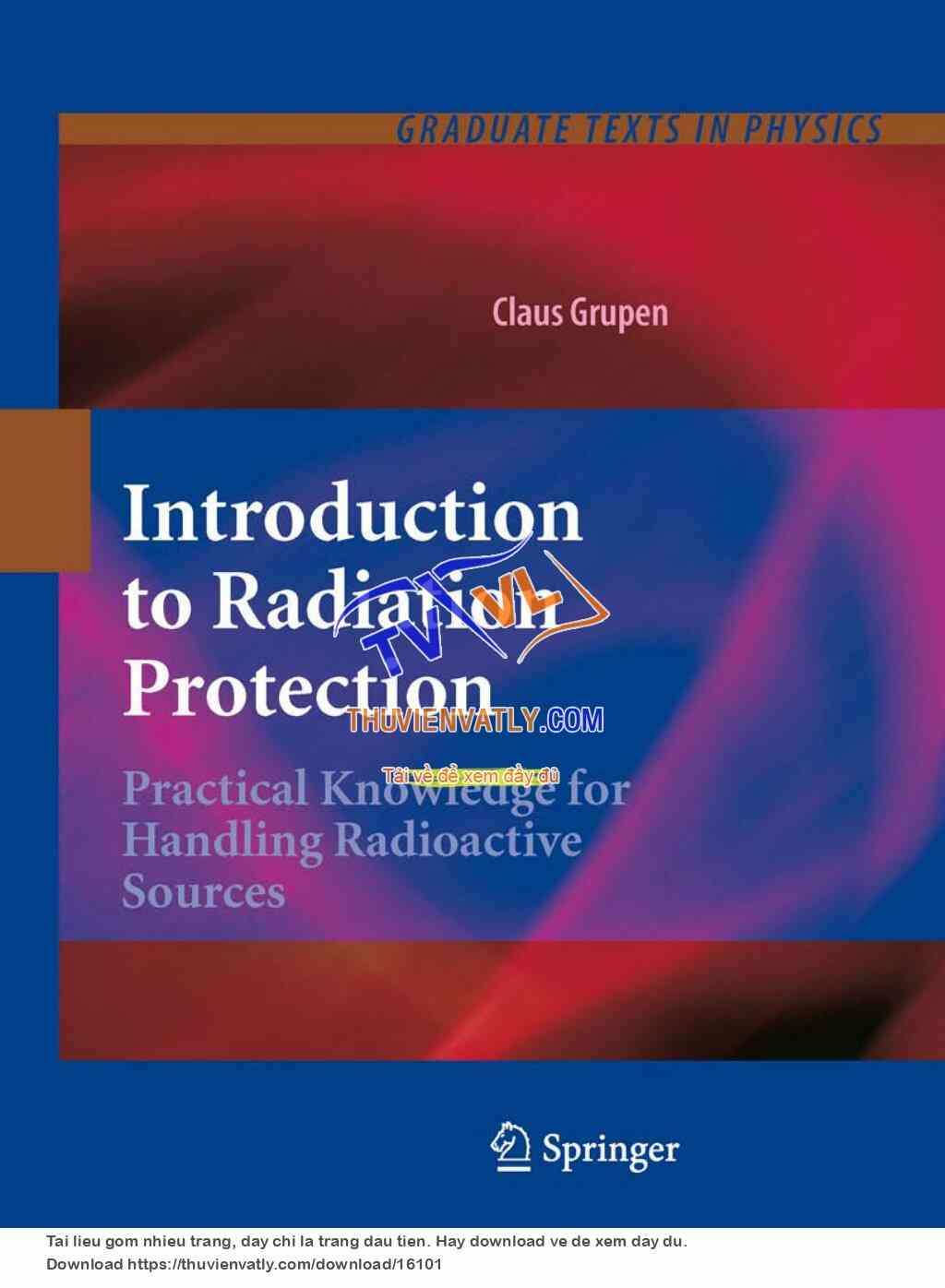 Introduction to Radiation Protection (Claus Grupen, Springer 2010)