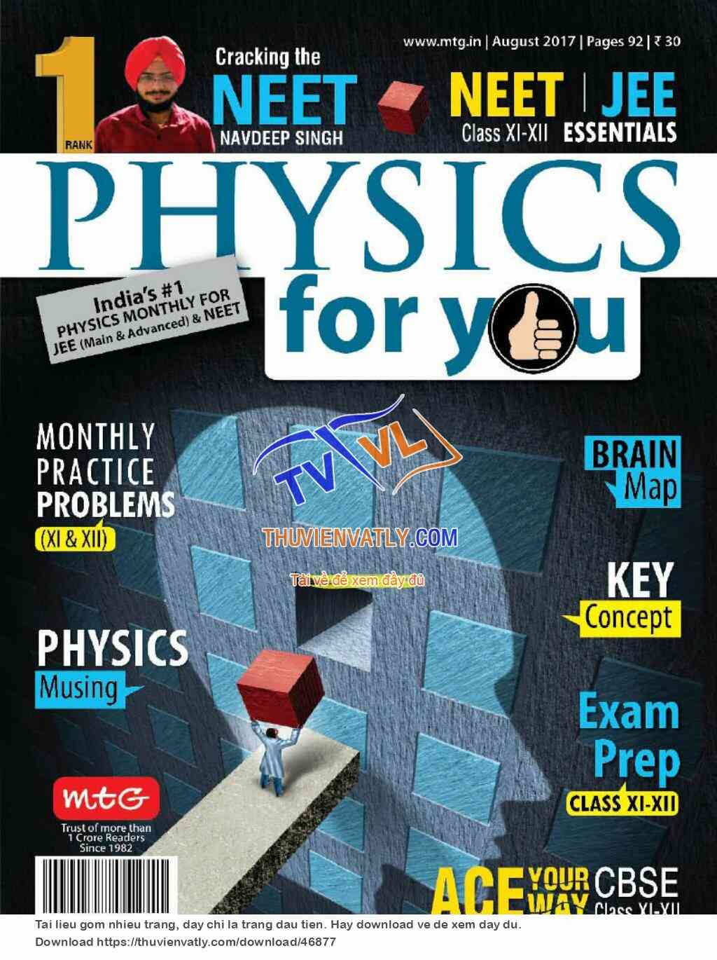 Tạp chí Physics For You - Tháng 8/2017