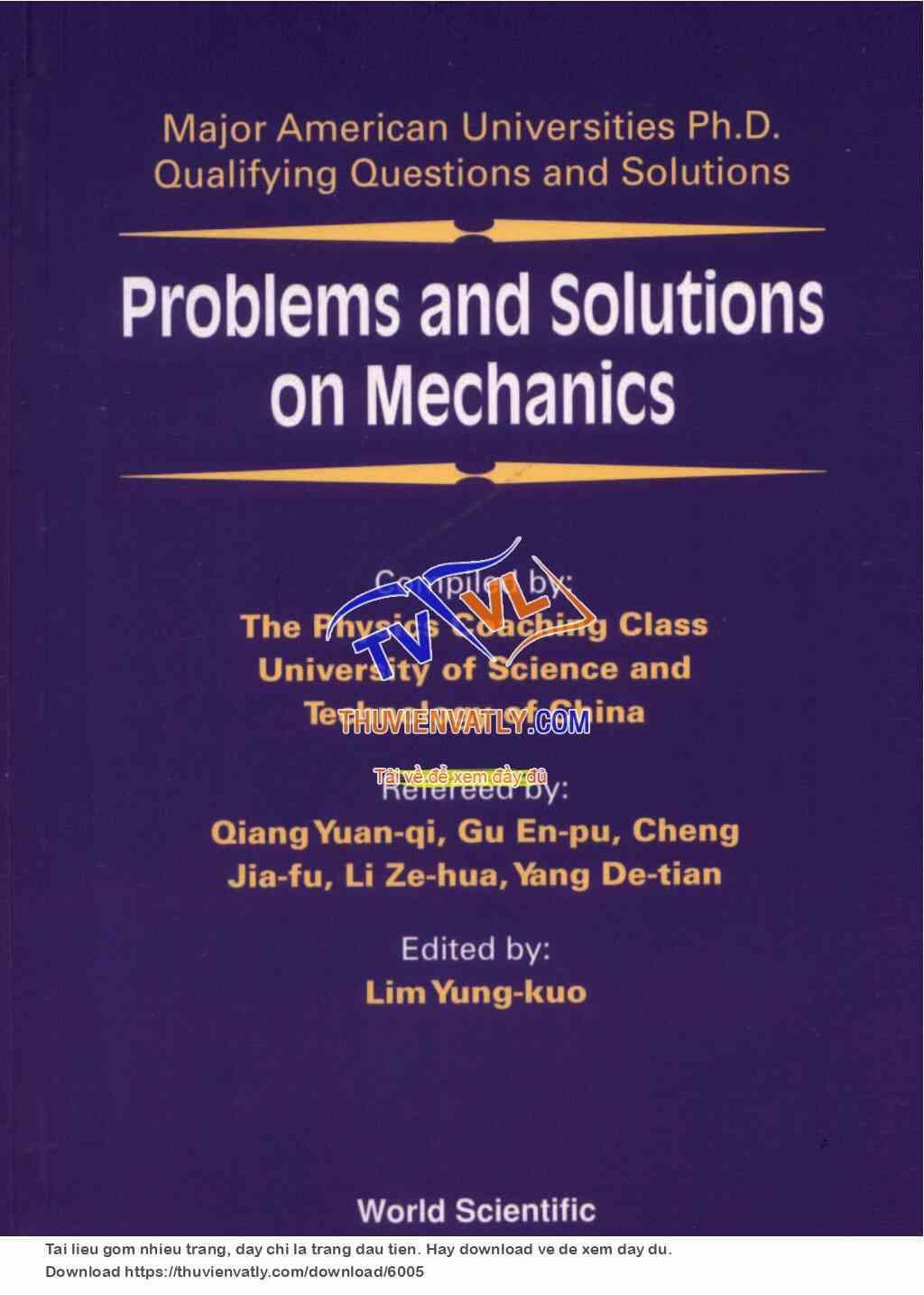 Problems and Solutions on Mechanics -  Yung-Kuo Lim