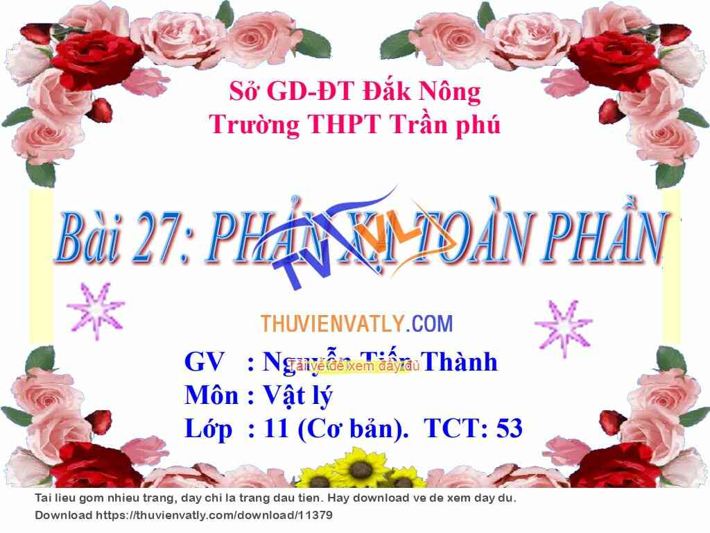 Phản xạ toàn phần CB ( N.T.Thanh-THPT Trần Phú, Đăk Nông)