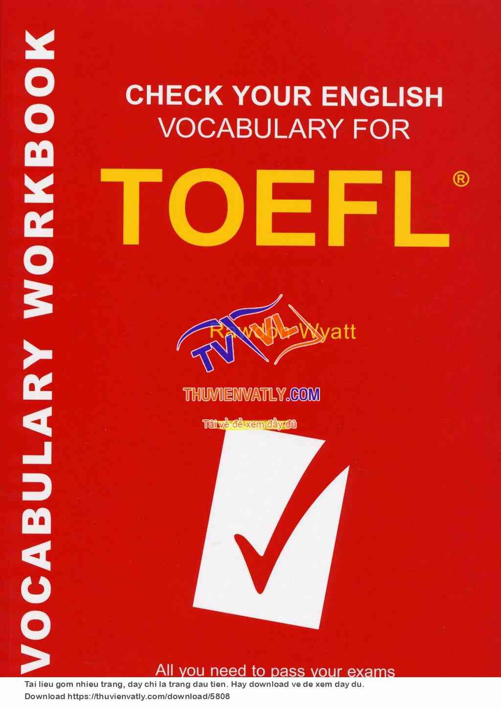 Check Your English Vocabulary for TOEFL