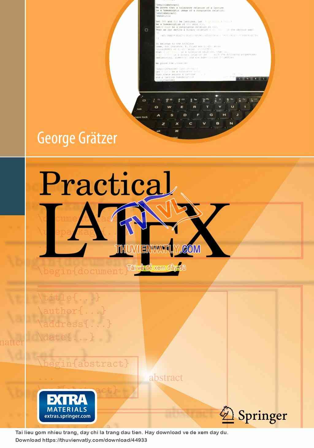 Practical LaTeX - Geogre Gratzer