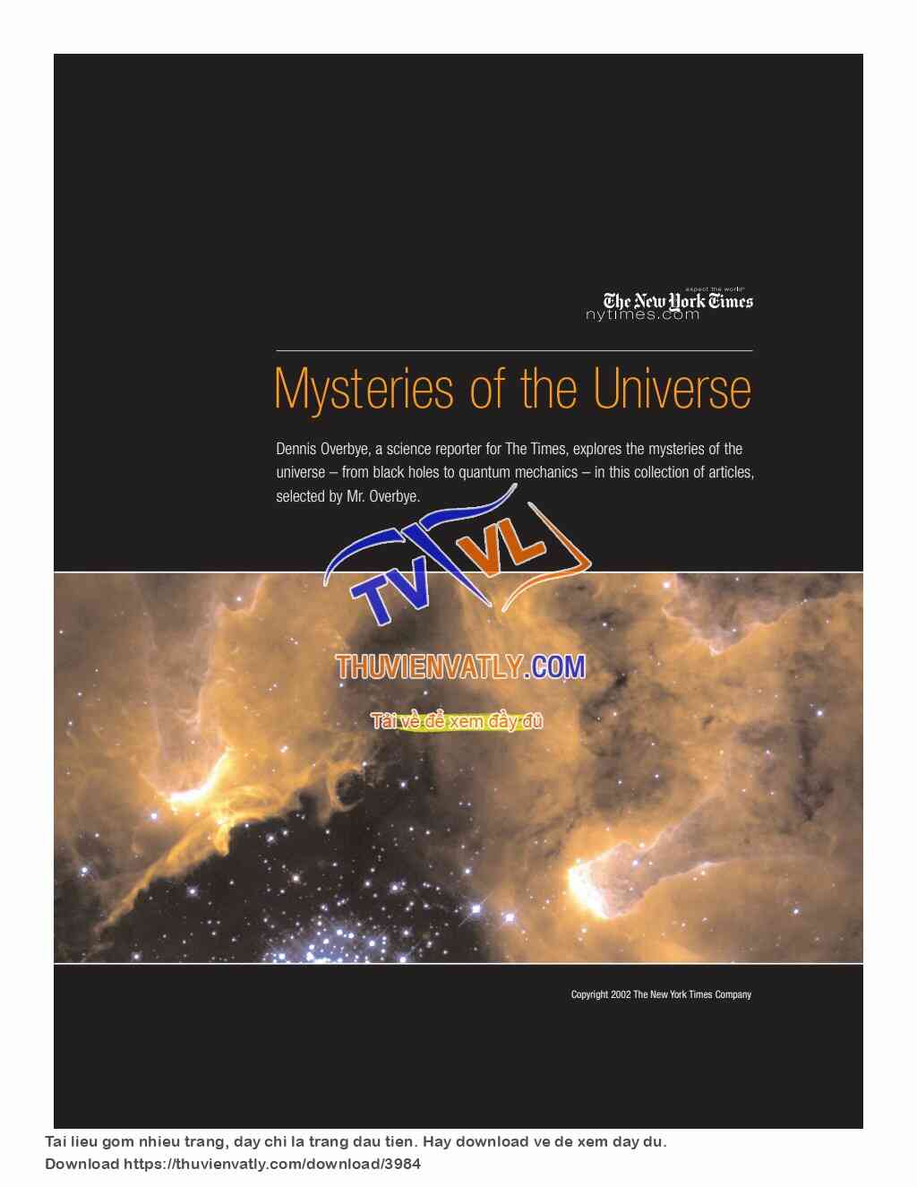Mysteries of the Universe (Dennis Overbye)