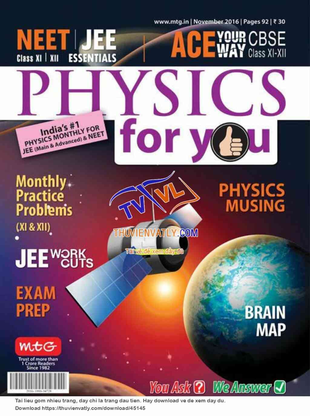 Tạp chí Physics For You tháng 11/2016