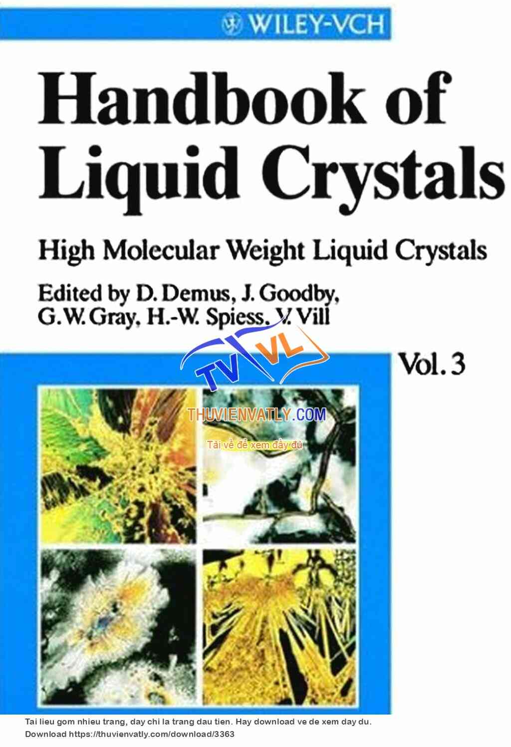 Handbook of Liquid Crystals__Vol_3 High Molecular Weight Liquid Crystals