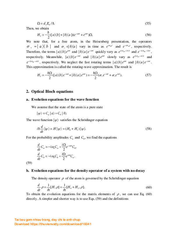 DENSITY OPERATOR AND APPLICATIONS IN NONLINEAR OPTICS