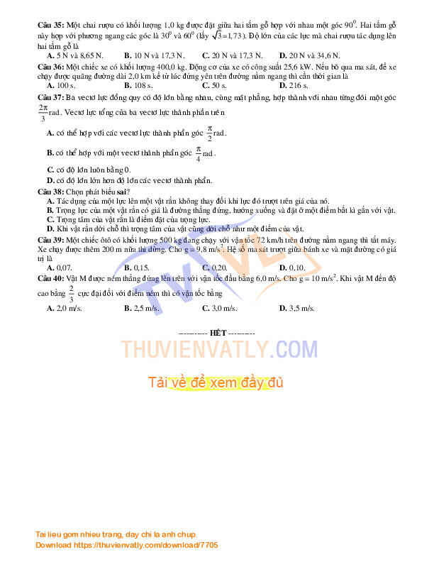KIỂM TRA ĐỊNH KÌ LẦN 4 - KHỐI 10 - THPT Phú Riềng