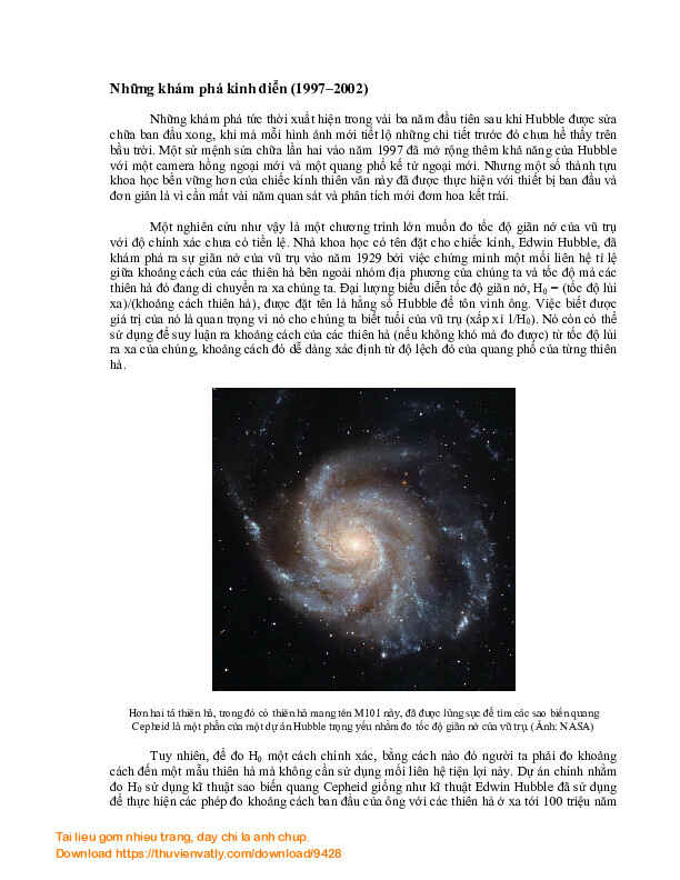 Những khám phá vĩ đại của Kính thiên văn vũ trụ Hubble